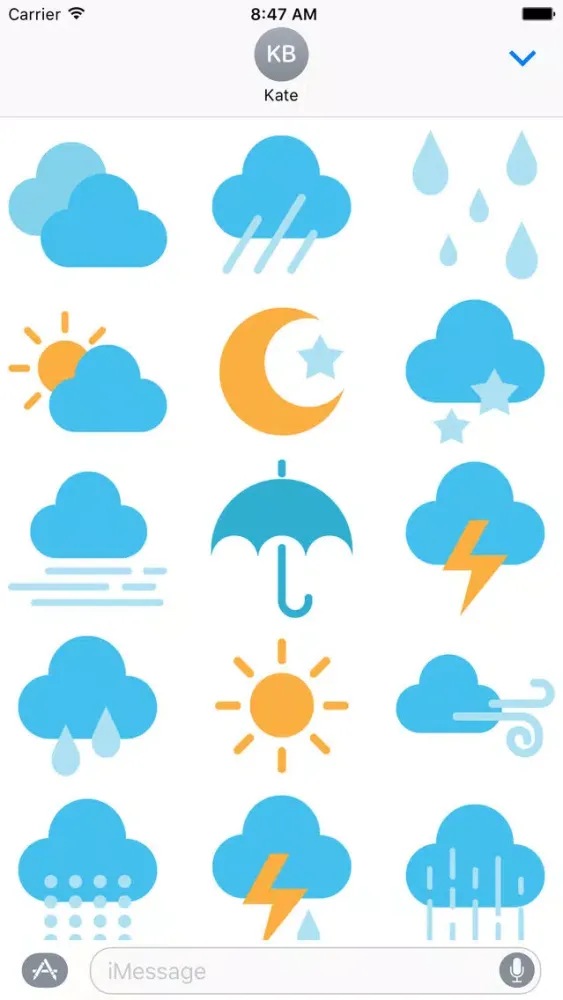 Text Weather Stickers for iMessage应用截图