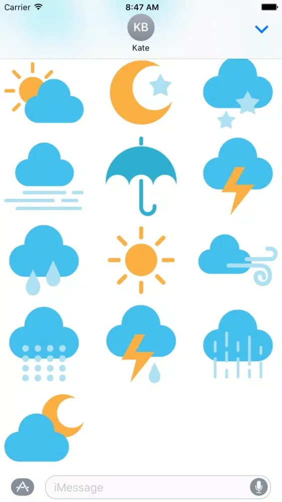 Text Weather Stickers for iMessage应用截图