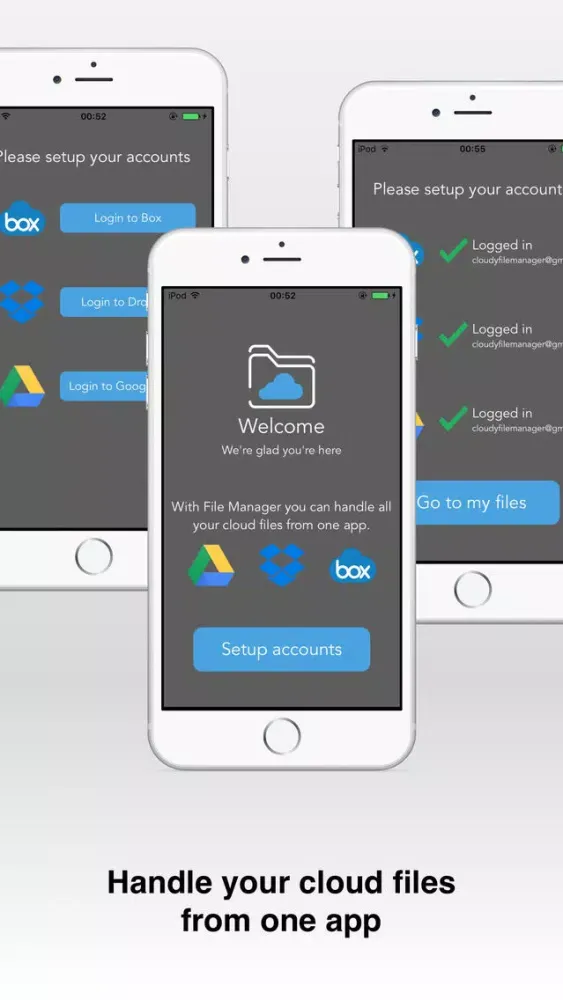 تصاویر Cloudy - File manager for Dropbox, Box and GDrive