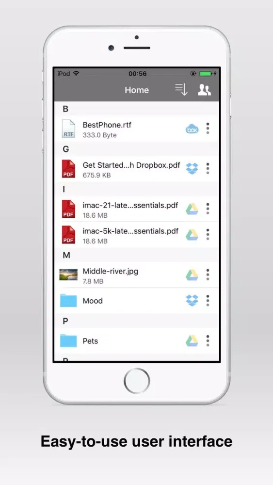 تصاویر Cloudy - File manager for Dropbox, Box and GDrive