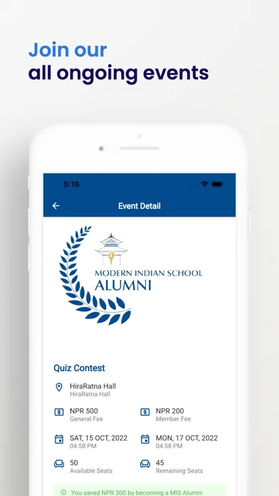 MIS Alumni Screenshots