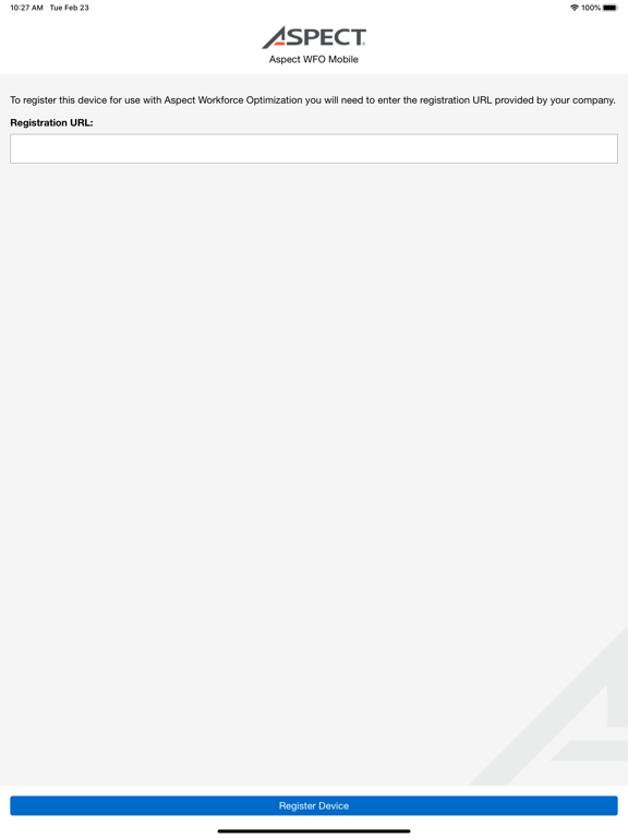 Tangkapan skrin WFO Mobile iPad 