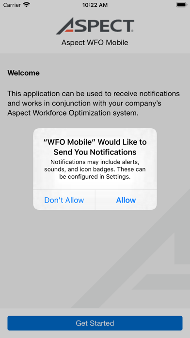 Tangkapan skrin WFO Mobile