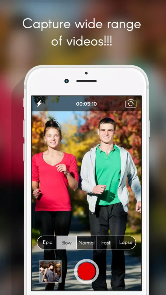 Capturas de tela do Camera Recorder : Slow, Fast, Epic, Lapse for Share with your friends