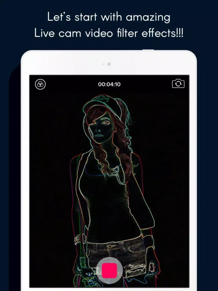 Live Cam video filter: Free video booth effects live on camera iPad  سکرین شاٹس