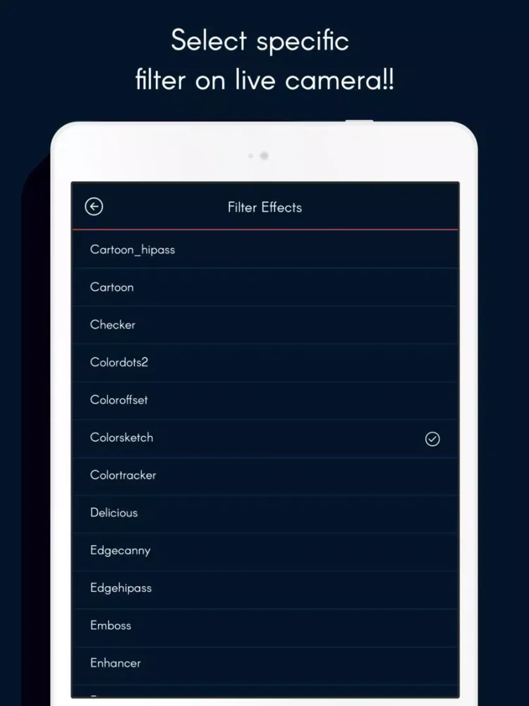 Live Cam video filter: Free video booth effects live on camera iPad  سکرین شاٹس