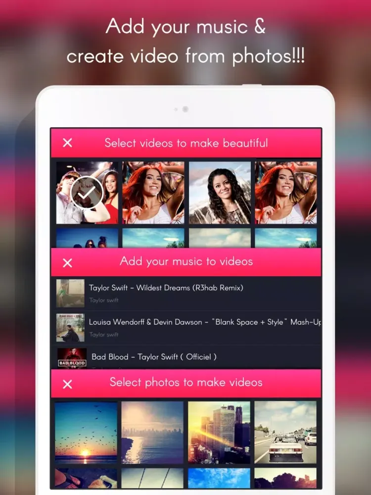 Tangkapan layar Video Editor : movie maker, photo to video maker, Trim Video, Add videos to music & Video filter for Social iPad 