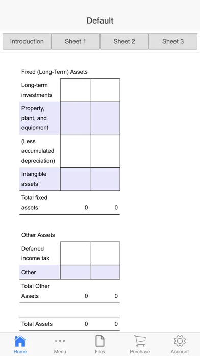 Tangkapan layar Balance Sheet