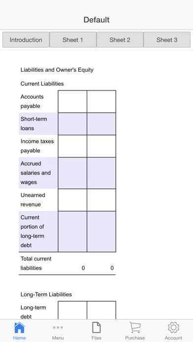 Tangkapan layar Balance Sheet