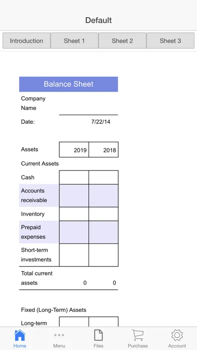Tangkapan layar Balance Sheet