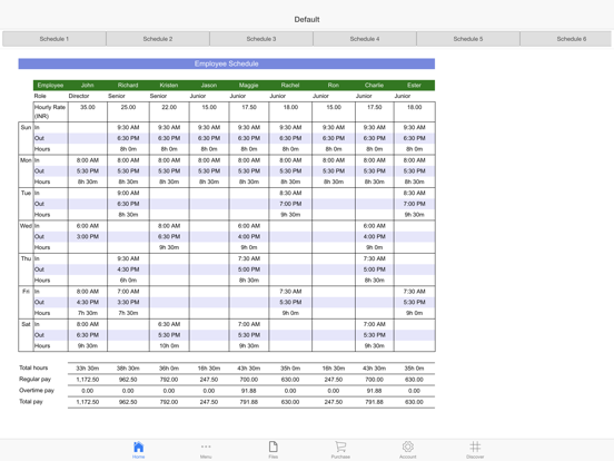 Employee Schedule Pro iPad 应用截图