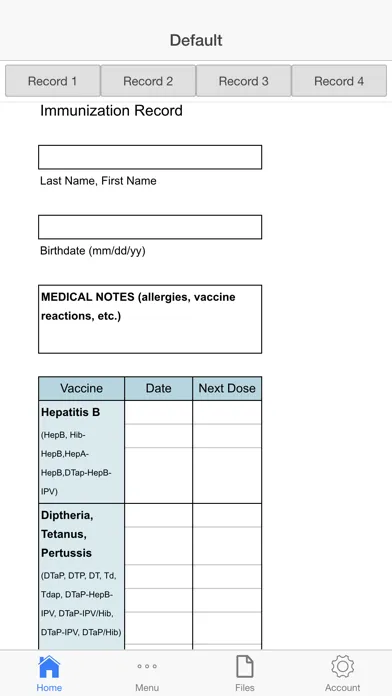 Immunization Log स्क्रीनशॉट