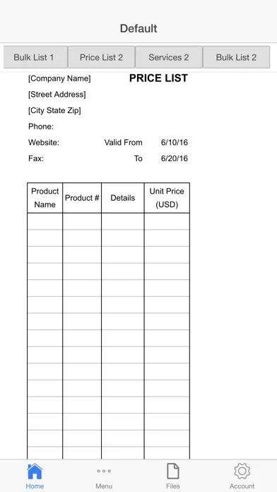 Price Lists應用截圖