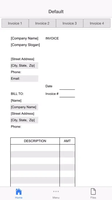 Ảnh chụp màn hình của Business Invoices