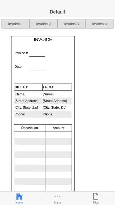 Ảnh chụp màn hình của Business Invoices