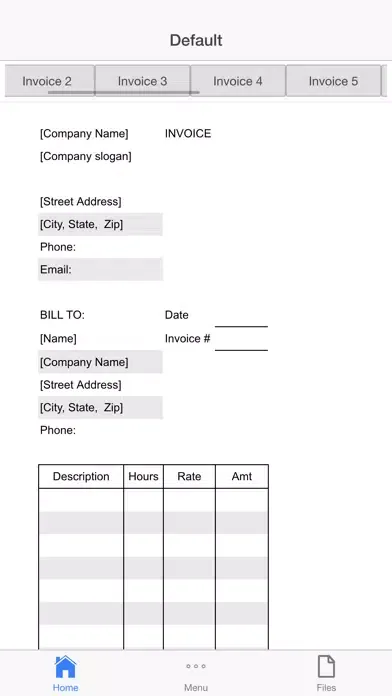 Ảnh chụp màn hình của Business Invoices