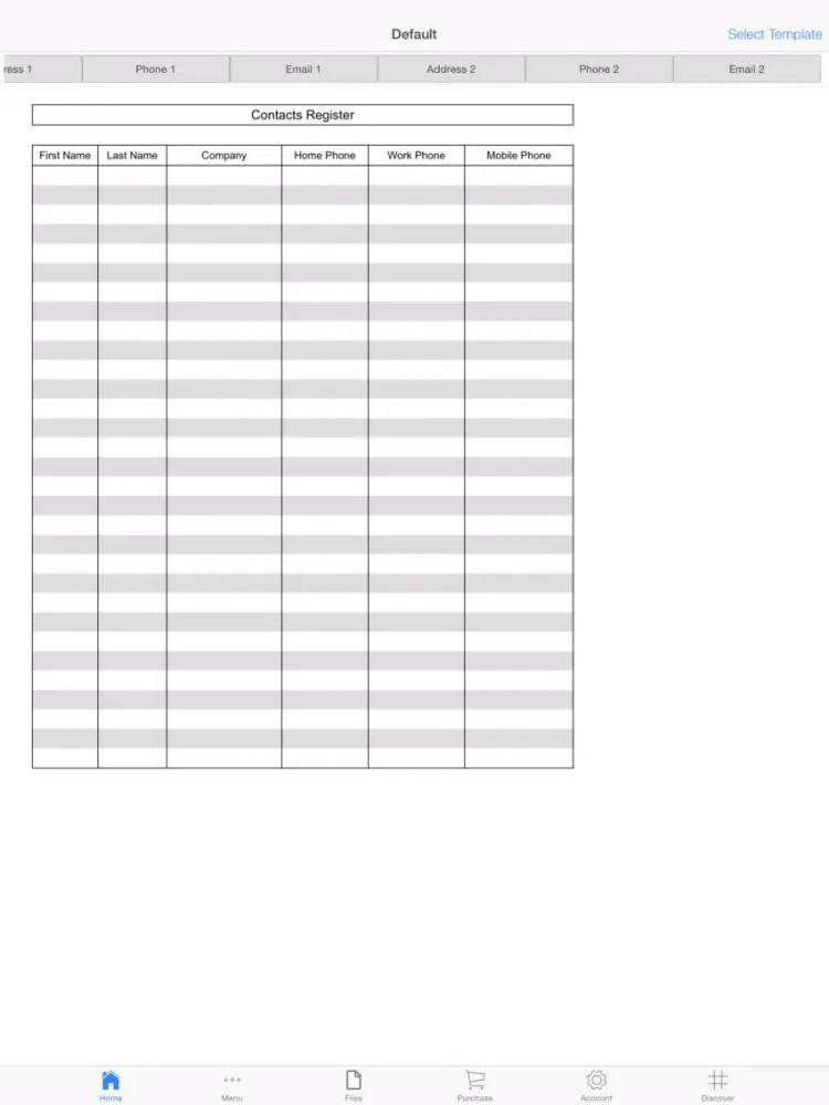 Tangkapan layar Company Ledger iPad 