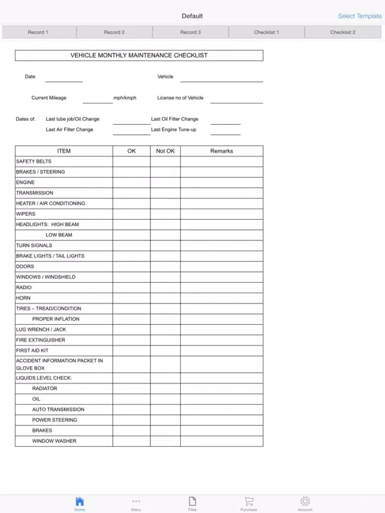 Car Maintenance Planner iPad 应用截图