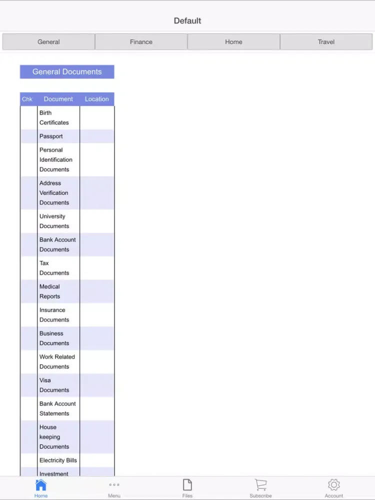 Document Library iPad  Screenshots