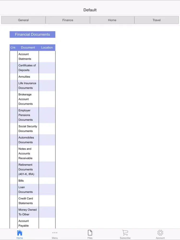 Document Library iPad  Screenshots