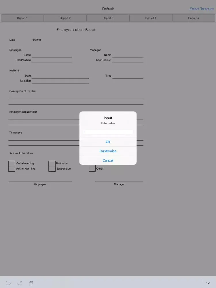 Скриншоты Employee Incident Report iPad 