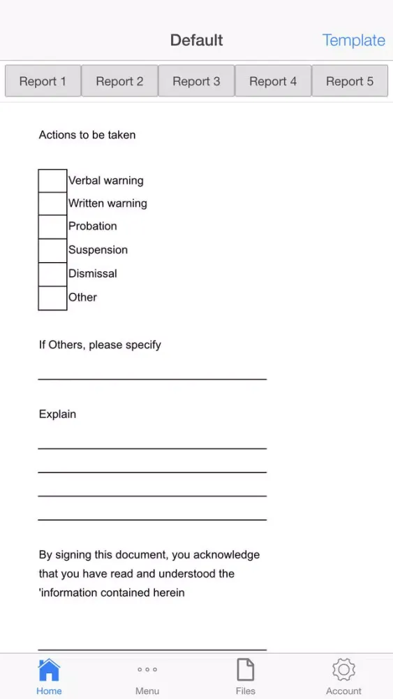 Скриншоты Employee Incident Report