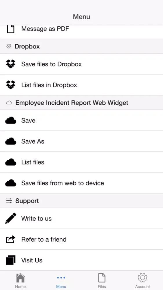 Скриншоты Employee Incident Report