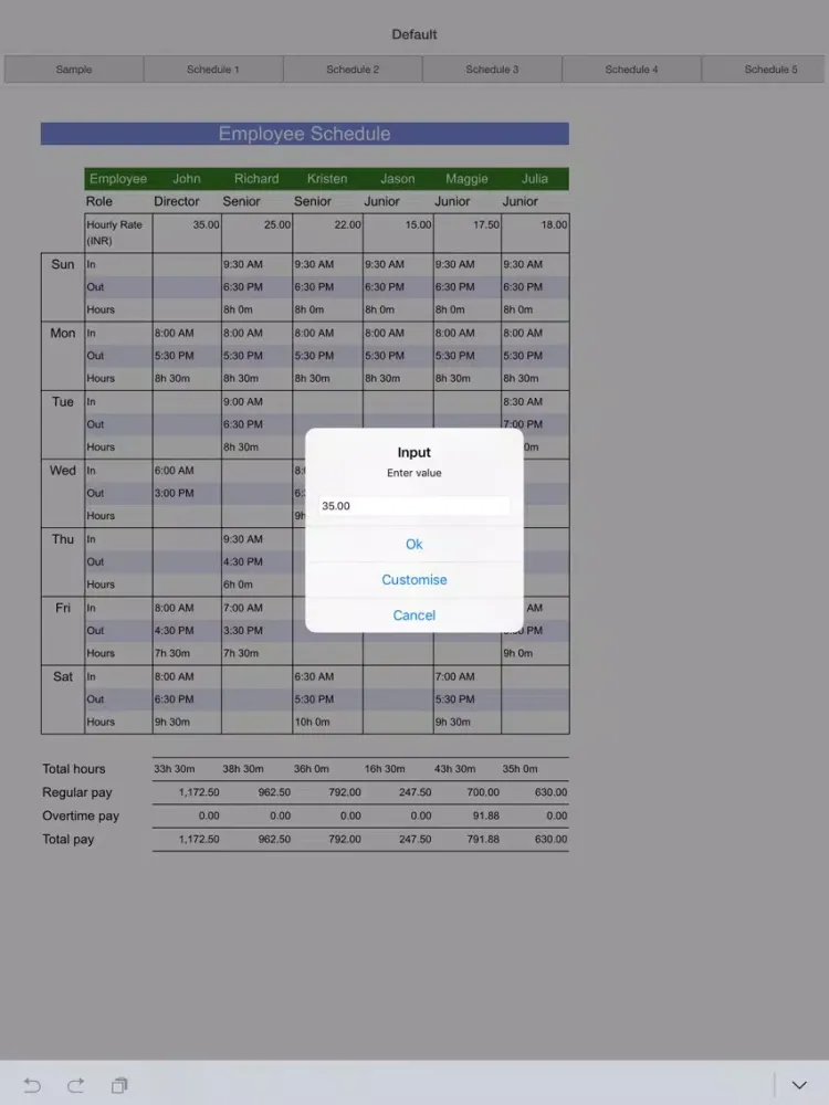 Скриншоты Employee Schedule iPad 