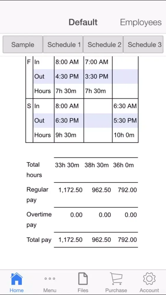 Скриншоты Employee Schedule