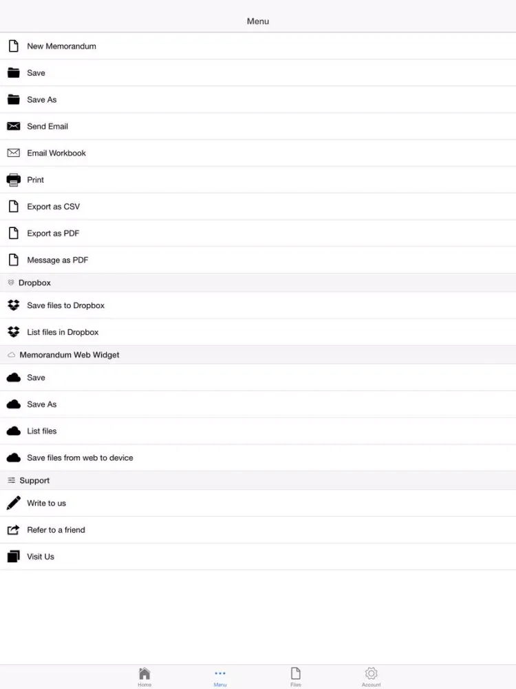 Memorandum Letter iPad  Screenshots