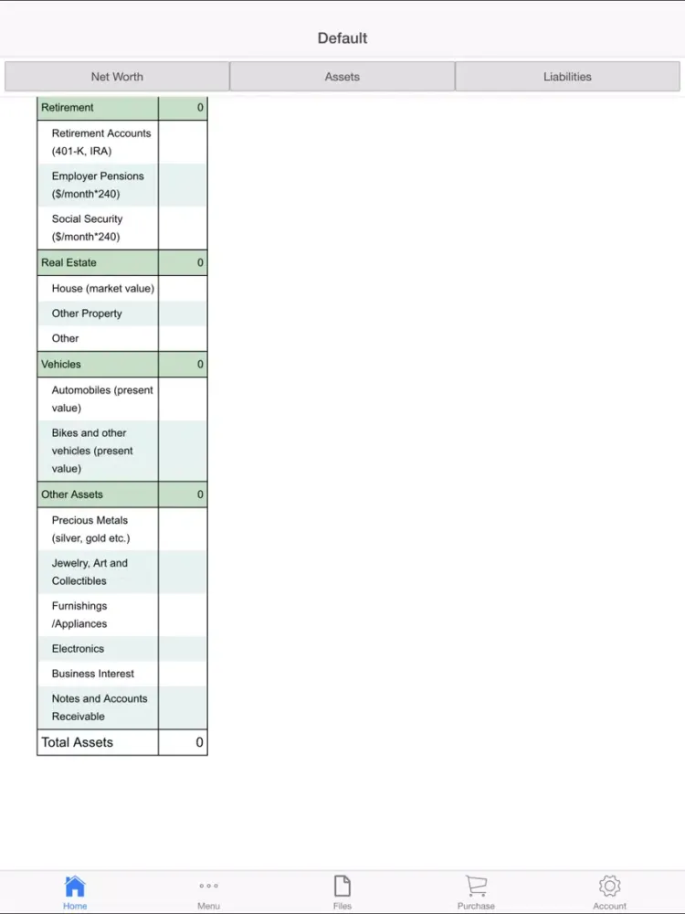 NetWorth Suite iPad  স্ক্রিনশট