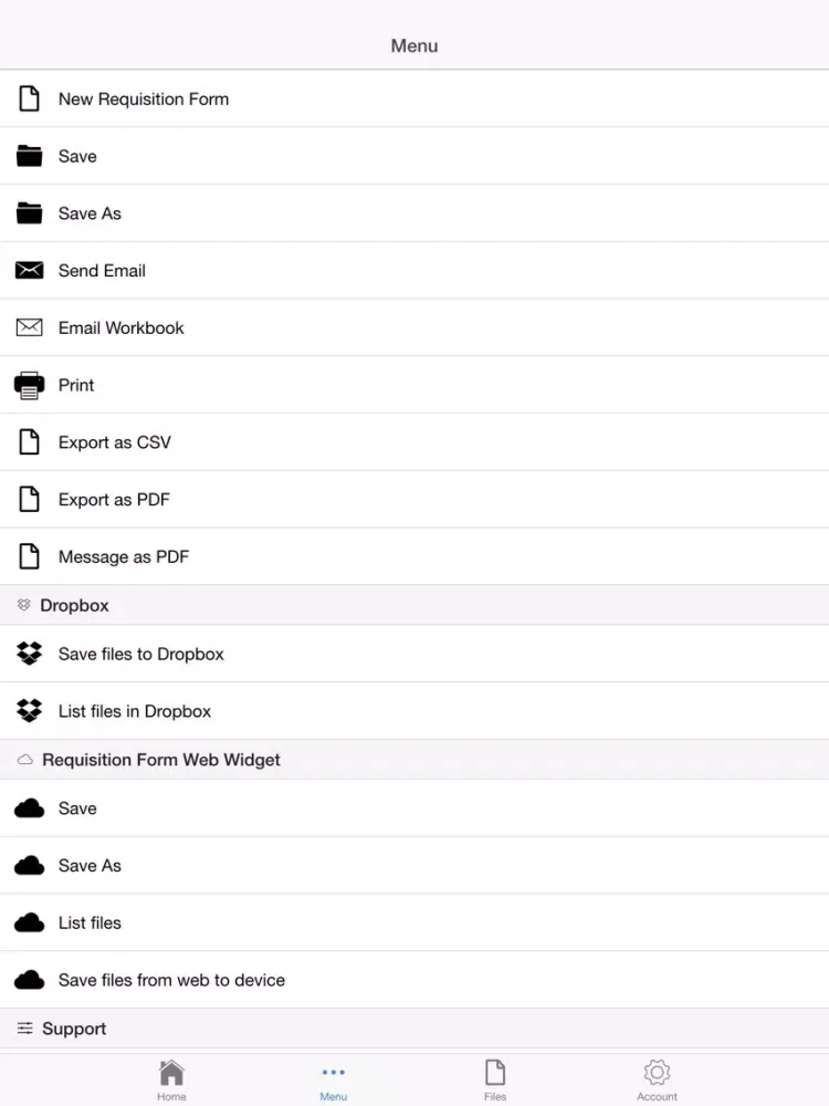 Capturas de pantalla de Requisition Form iPad 
