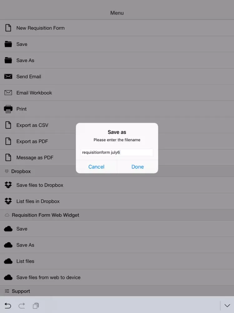 Capturas de pantalla de Requisition Form iPad 