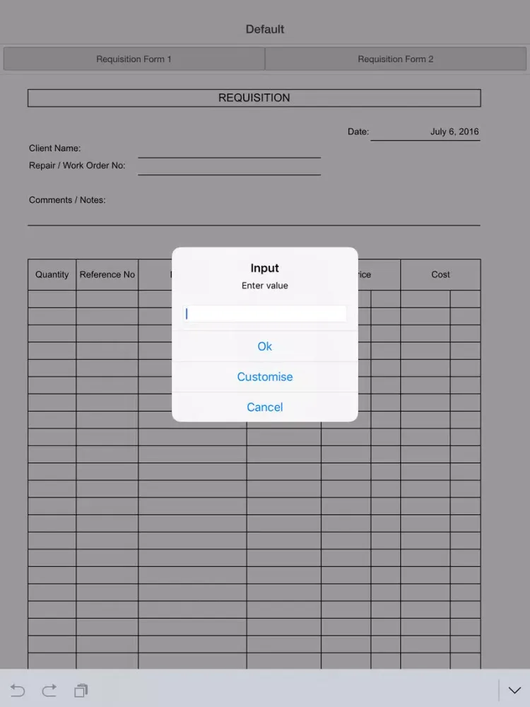 Capturas de pantalla de Requisition Form iPad 