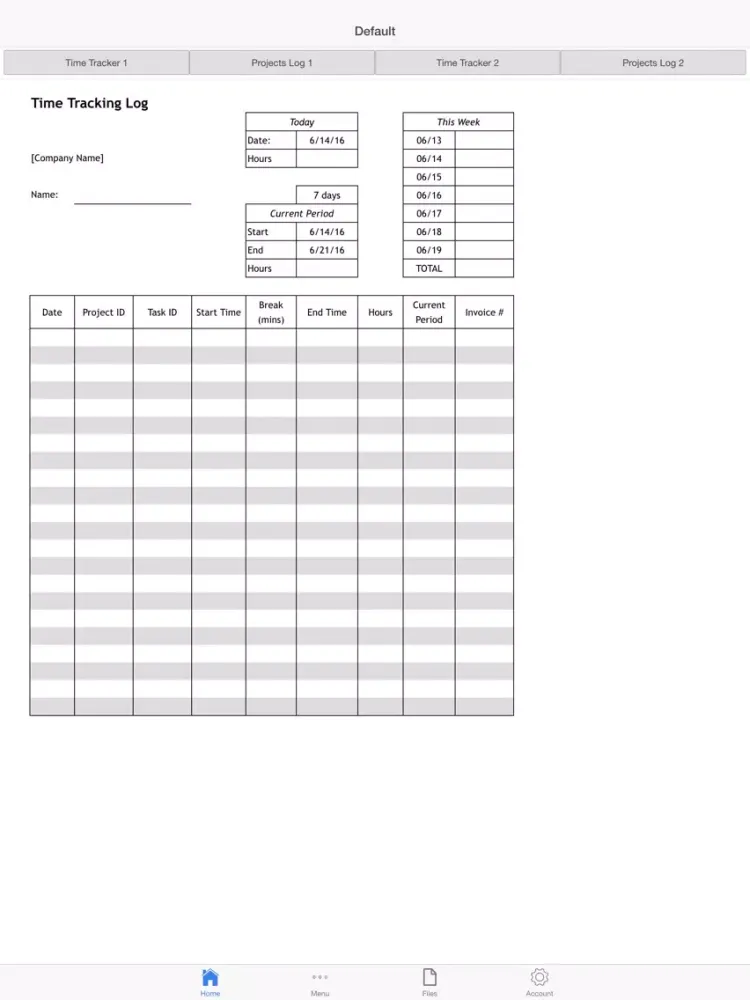 Personal Time Assistant iPad  স্ক্রিনশট