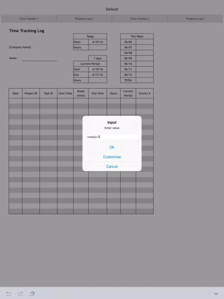 Personal Time Assistant iPad  স্ক্রিনশট
