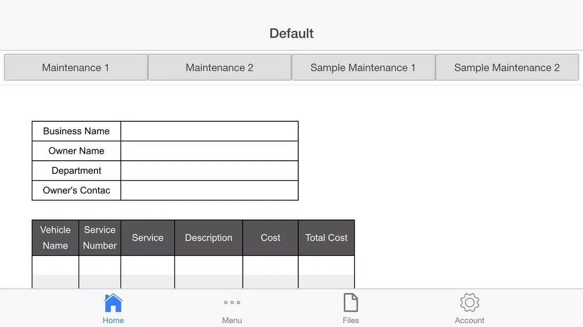 Captures d'écran de Vehicle Maintenance Pro