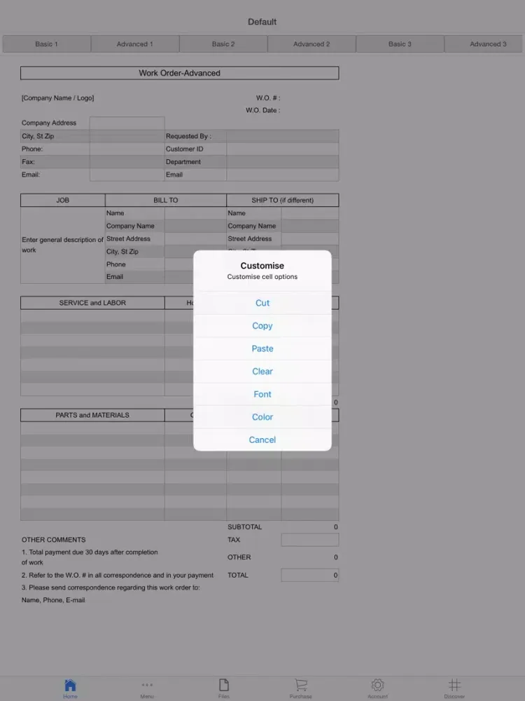 Work Order Pro iPad 应用截图