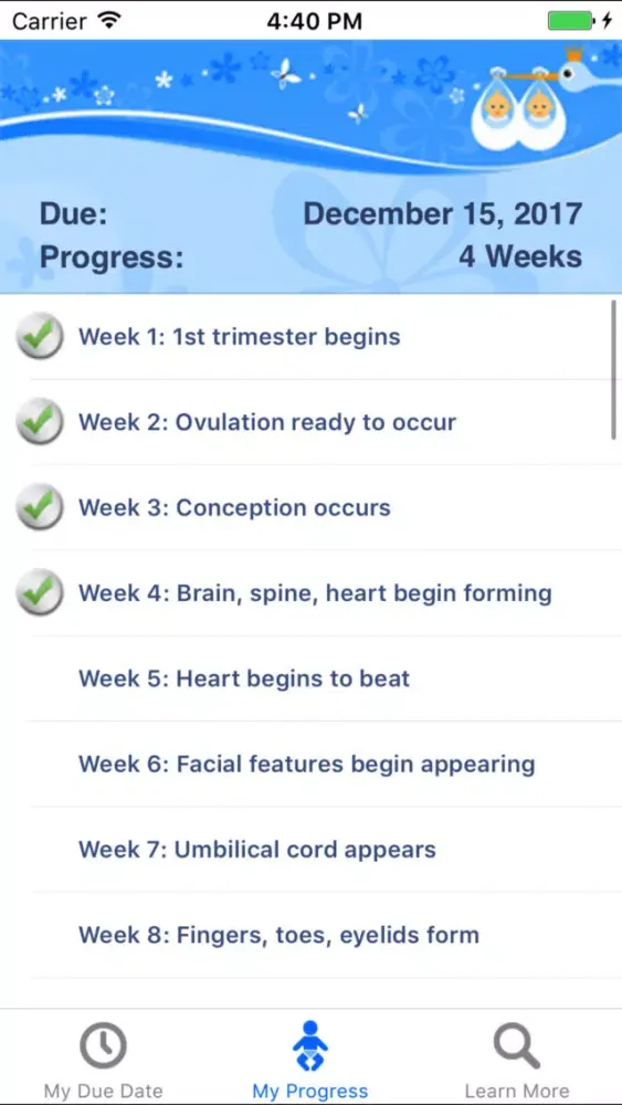 Capturas de pantalla de MyDueDate - pregnancy progress tracker
