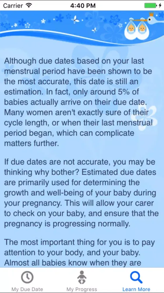 Capturas de pantalla de MyDueDate - pregnancy progress tracker