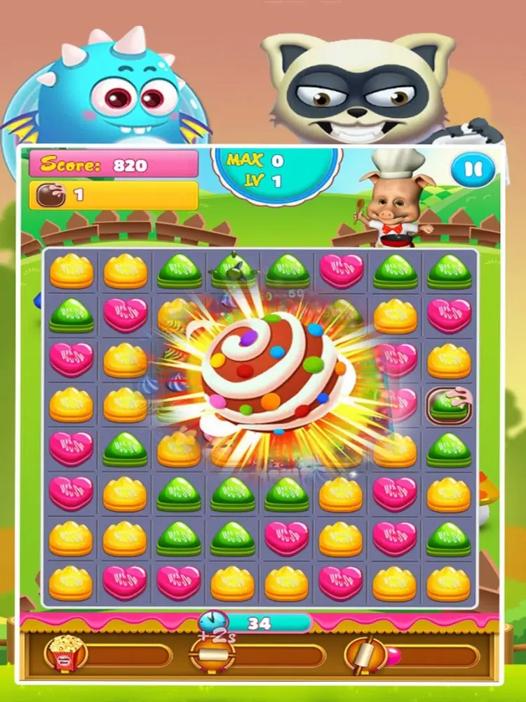 Tangkapan layar Sweet Cookies Wonderland - Match 3 Cookies iPad 