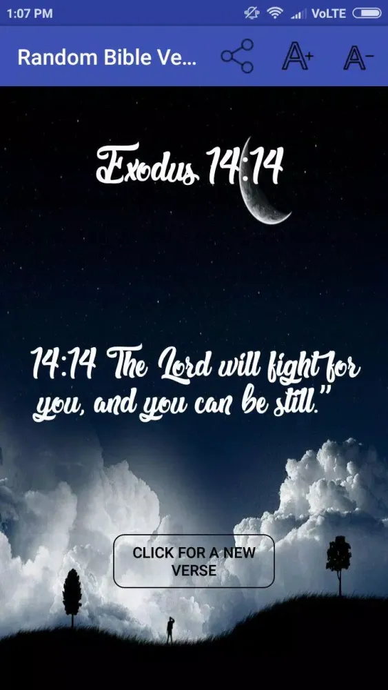 Tangkapan skrin Random Bible Verse