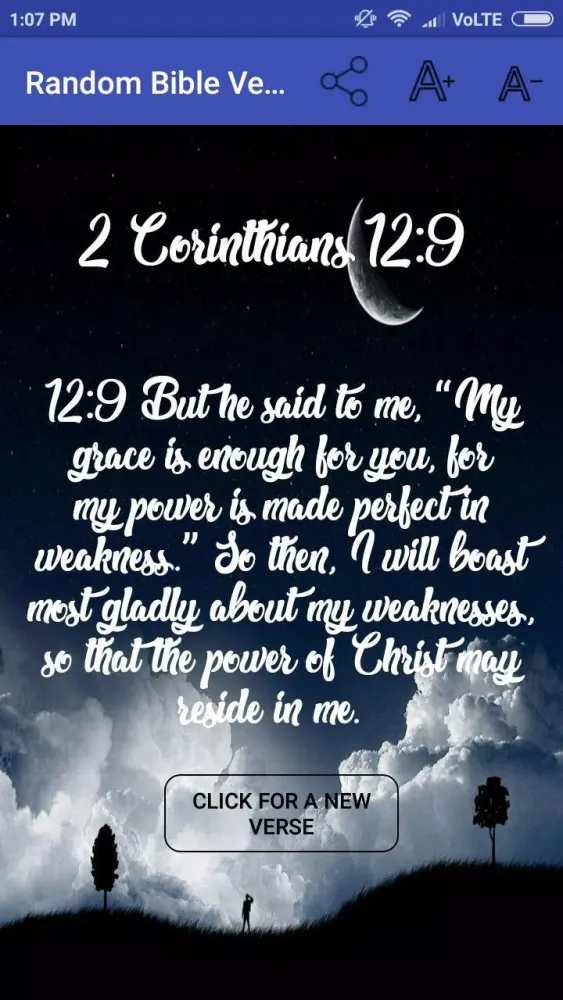 Tangkapan skrin Random Bible Verse