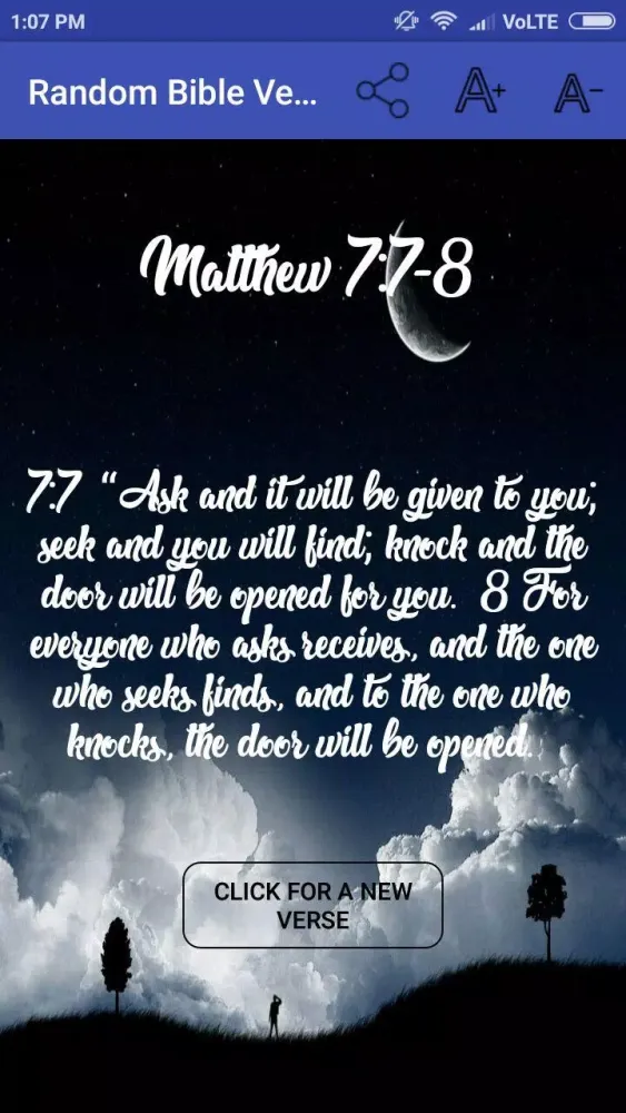Tangkapan skrin Random Bible Verse