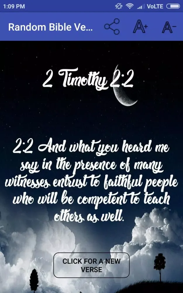 Tangkapan skrin Random Bible Verse