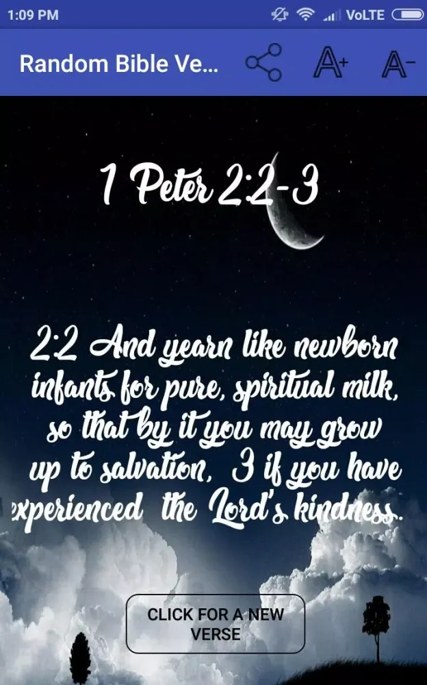 Tangkapan skrin Random Bible Verse