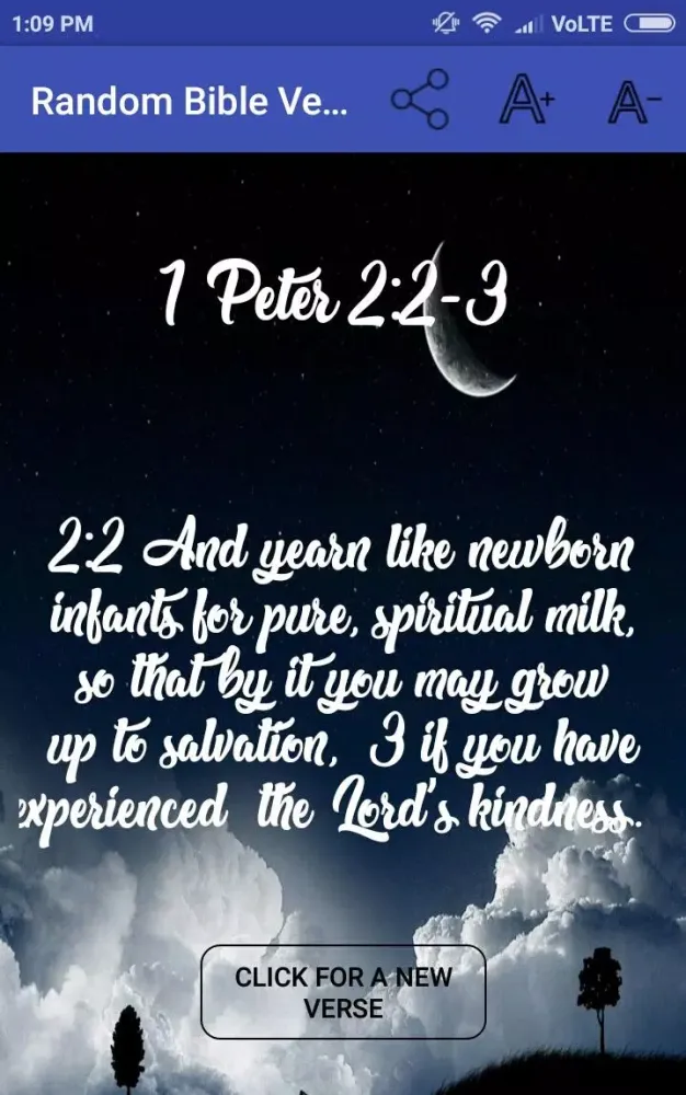 Tangkapan skrin Random Bible Verse