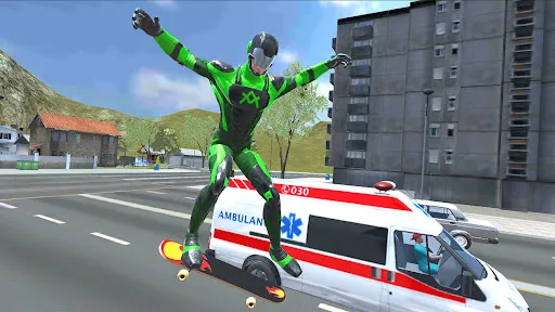 Rope Frog Ninja Hero Car Vegas Screenshots
