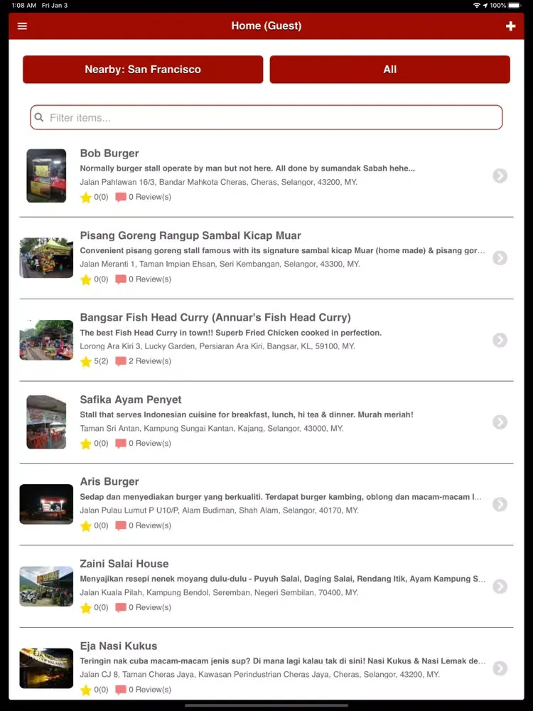 Zrzuty ekranu Makan@RM5 iPad 