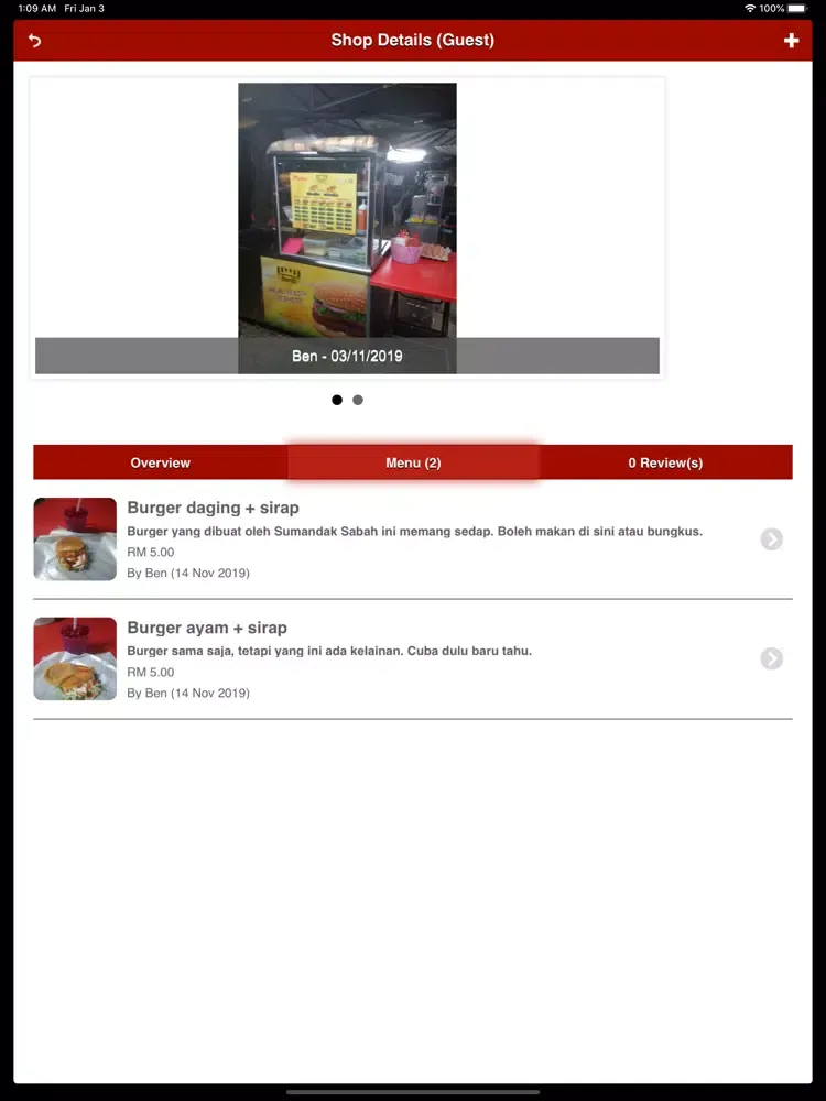 Zrzuty ekranu Makan@RM5 iPad 